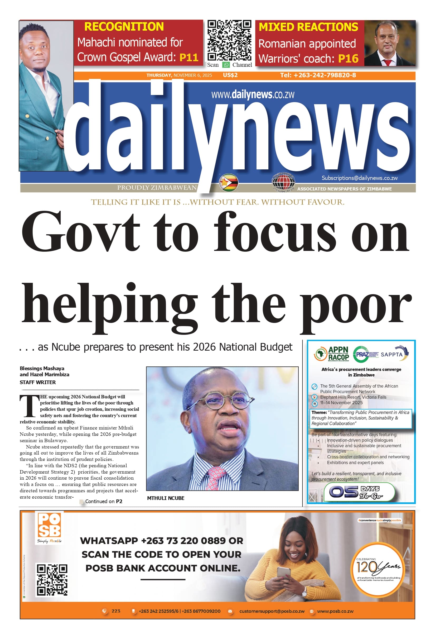 Thursday 6 November 2025